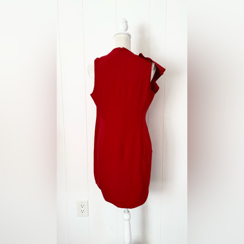 Cinq à Sept Red Ruffle Dress - Picture 2 of 9